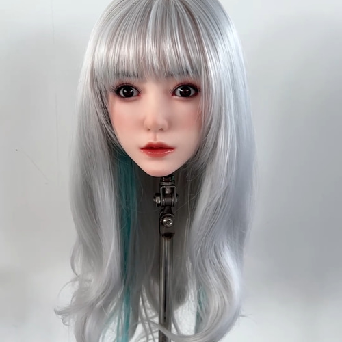 リアルドールヘッド 軟質シリコンヘッド リアルガール 口可動