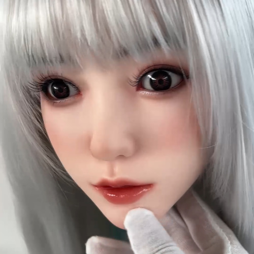 リアルドールヘッド 軟質シリコンヘッド リアルガール 口可動