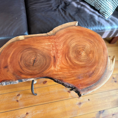 欅カフェテーブルローテーブルアイアン