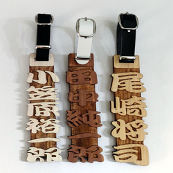 ひのき無垢 木製ゴルフ ネームプレート キャディバッグ ネームタグ