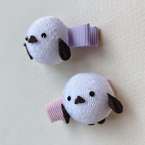 【2652】ぷっくりシマエナガちゃん(A-4)ヘアアクセサリー 2652】ぷっくりシマエナガちゃん(A-4)ヘアアクセサリー