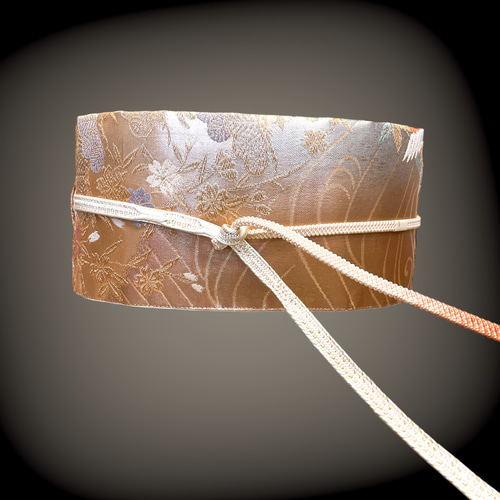 ウエスト 65〜95cm 刺繍 煌めくサッシュベルト 帯ベルト 帯リメイク