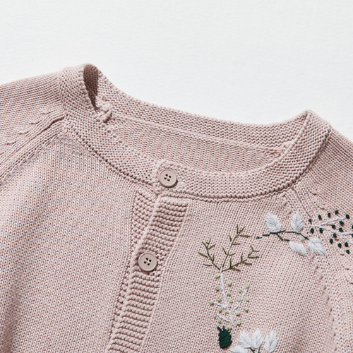 お値下げ中！ピンク花刺繍　カーディガン b13647ps-01.jpg