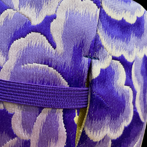 紫花刺繍 ウエスト 65〜95cm 高級帯 サッシュベルト J61101 紫花刺繍 ウエスト 65〜95cm 高級帯 サッシュベルト J61101