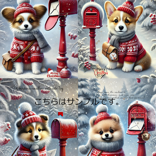 可愛いシェルティのパネル生地 （オリジナル 生地 ハンドメイド