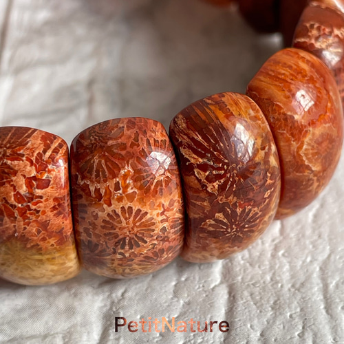 フォッシルコーラルのブレスレット ブレスレット kizasoi&beth