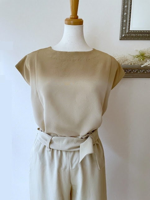 着物リメイクセミオーダー（フレンチスリーブプルオーバー）