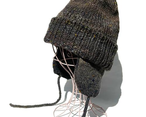 ニットキャップ】Dive トリコロールツイード フライトニットキャップ