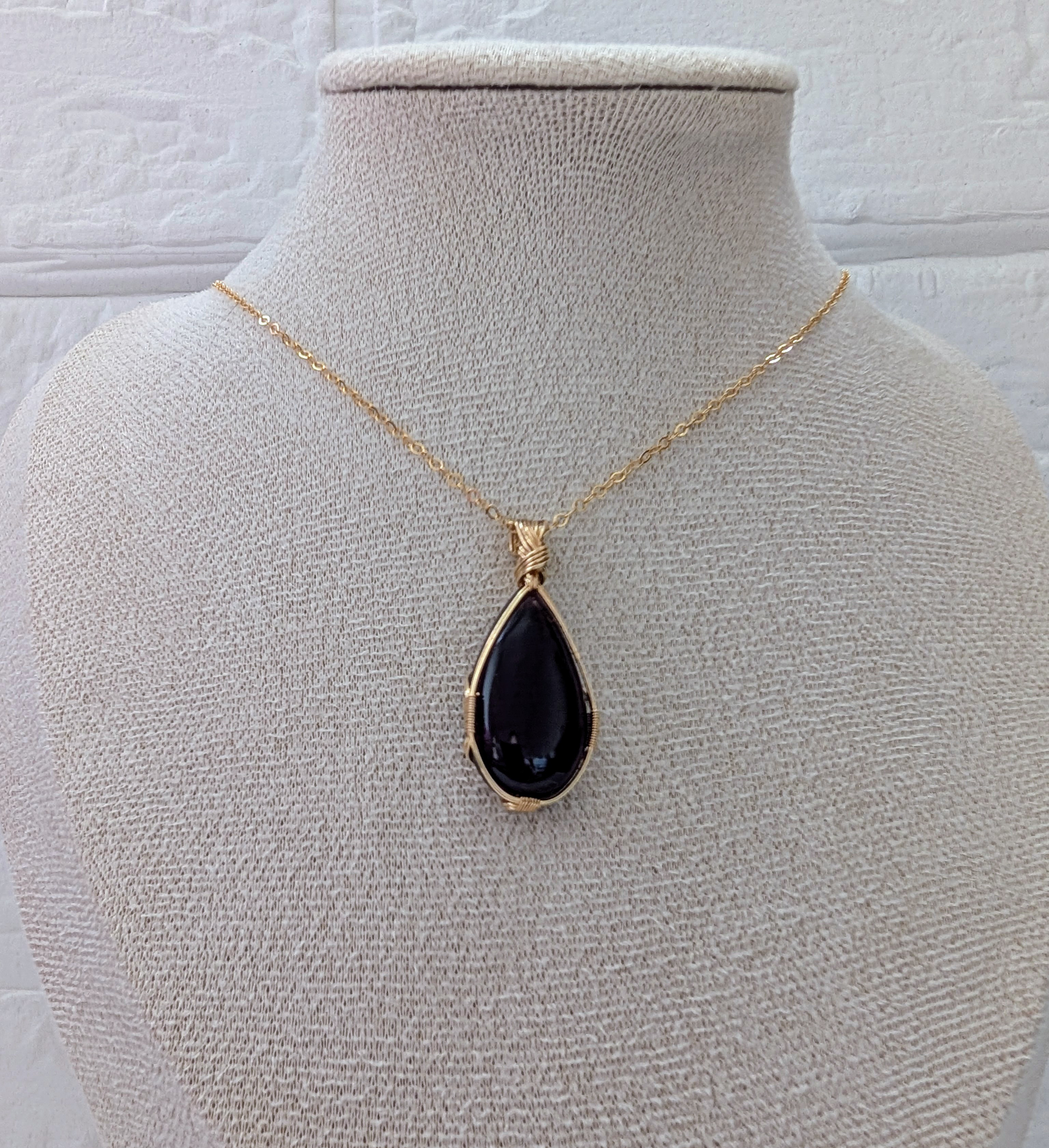 女神巻き®　アンダラクリスタル 　パープル　ペンダントトップ