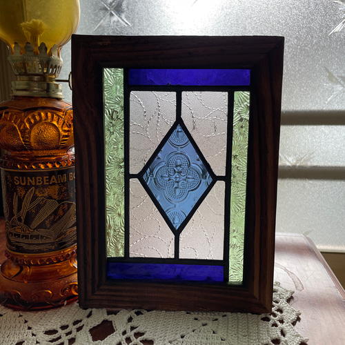 ステンドグラス パネル 大正ロマン クラシカルダイヤ その他インテリア