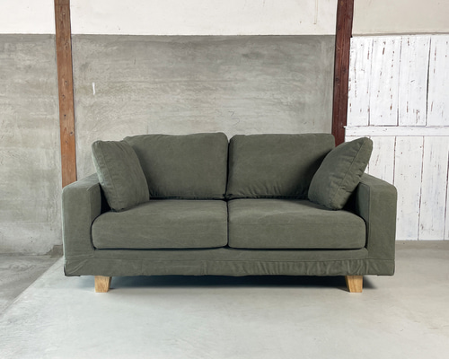 [専用]オリーブグリーン 2人掛けソファ 大塚家具 オリーブグリーン 2人掛けソファ