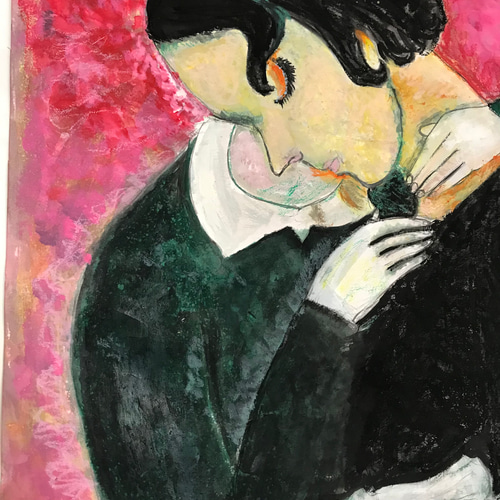 〚原画〛Love painting（水彩画、アクリル画、自作絵画、オリジナル） 原画〛Love painting（水彩画、アクリル画、自作絵画、オリジナル）