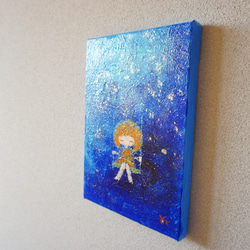 【星とブランコ】＃原画＃イラスト＃ヒーリングアート＃キャンバス＃癒し＃星＃子供#幸せ＃あたたかい 5枚目の画像