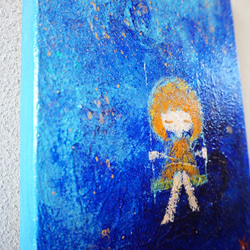 【星とブランコ】＃原画＃イラスト＃ヒーリングアート＃キャンバス＃癒し＃星＃子供#幸せ＃あたたかい 4枚目の画像