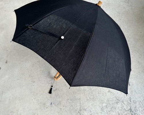 リネン日傘 ブラック 傘・日傘 oou 通販 18491646｜Creema(クリーマ)