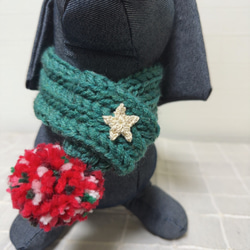 犬服 ハンドメイド 冬服 肉球ニット♡水色×ピンク ダックス ペット服