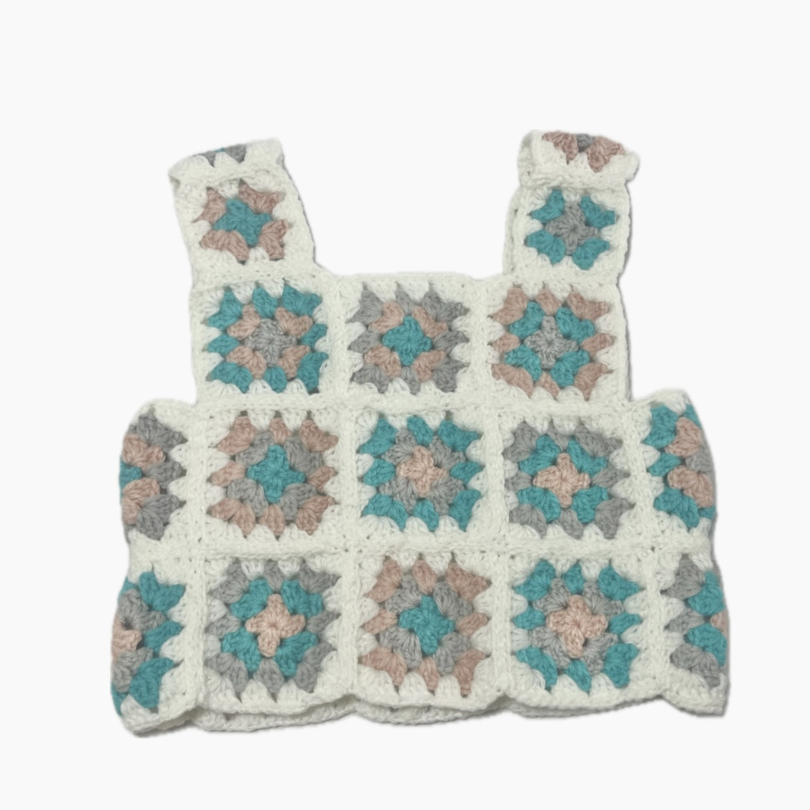 Granny Square Vest(White)