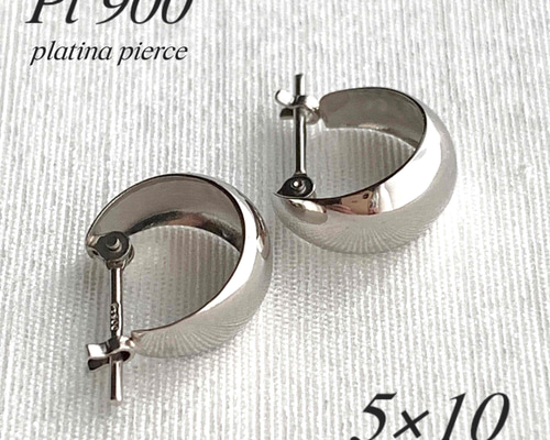 プラチナ【3×10mm 月甲フープピアス】pt900刻印入 日本製 新品！ c27176455fcb8b6686c63878cd1b54