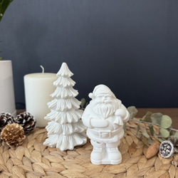 クリスマスセメントオブジェ クリスマスツリー サンタ セット 置物