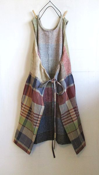 唯一無二1点マス見本チュニックワンピース　前後着れる4way以上着回し　1点物