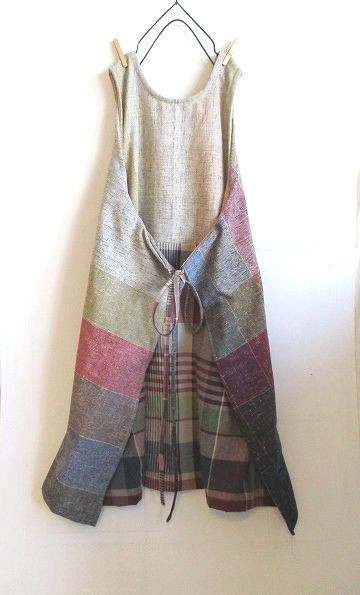 唯一無二1点マス見本チュニックワンピース　前後着れる4way以上着回し　1点物