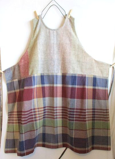 唯一無二1点マス見本チュニックワンピース　前後着れる4way以上着回し　1点物