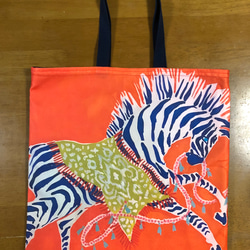 ハンドメイド ぺたんこトートバッグ キャスキッドソン生地 ポート