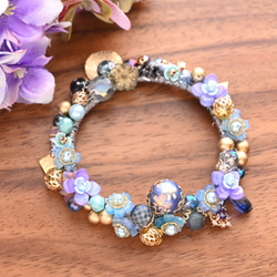 春もの超早割✨『かぐや姫～紫苑～』和風 ビジュー シュシュ