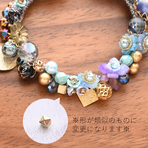 春もの超早割✨『かぐや姫～紫苑～』和風 ビジュー シュシュ