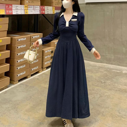 大きいサイズ ロング ワンピース レディース 春 秋冬 新品 長袖