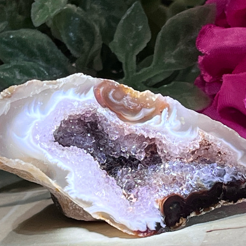 アゲート×アメジストジオード タワー04◇Agate×Amethyst Geode