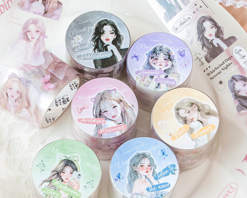 ロールシール ドキドキパラダイスシリーズ 6種類各2m