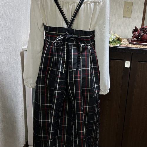 着物リメイク大島紬キャミソールワンピースとペチコート　　　L〜LL位 SOLD 着物リメイク ワンピース 大島紬 L〜LL ワンピース さら