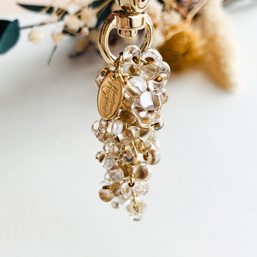 煌めく ガラスビーズのシャンデリアキーホルダー‧⁺ ⊹˚. ˖ ࣪⊹ 大人