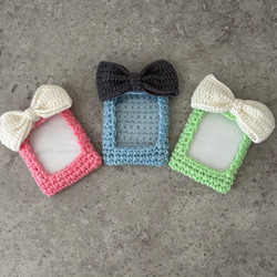 送料無料］色違いオーダー可 なわ編みトレカケース 手編みトレカケース