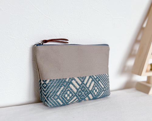 こぎん刺し ポーチ 小物入れ ポーチ craft_e°ru 通販 18493285