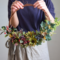 オレンジのクレセントリース○ドライフラワー Amazon.co.jp: Lulu's ルルズ 三日月のフラワーリース オレンジ