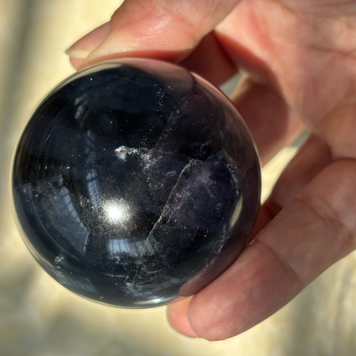 天然ブルーフローライトスフィア その他置物 Fun Fun 通販