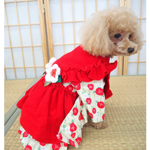 ワンピース ドレス 和柄 和装 着物風 ドックウェア 犬 猫 洋服 ワンピース ドレス 和柄 和装 着物風 ドックウェア 犬 猫 洋服