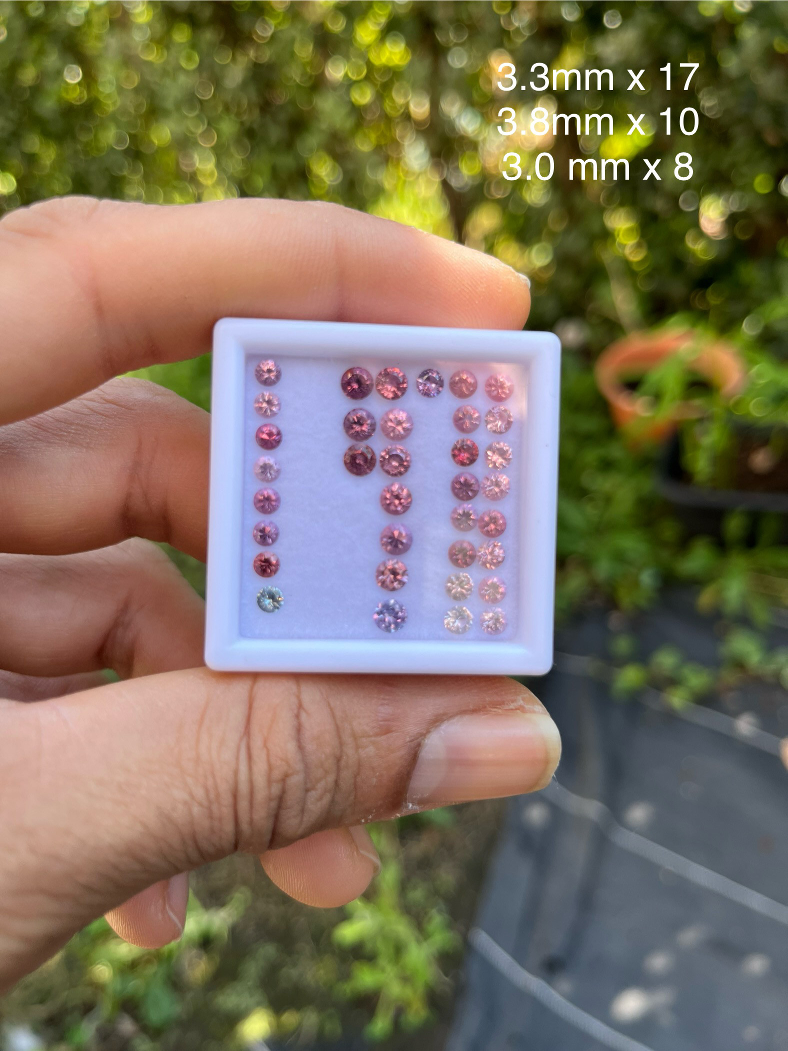 3.0mm/3.3mm/3.7mm ピンクスピネルルース天然石　ジュエリー用 pinkspinel