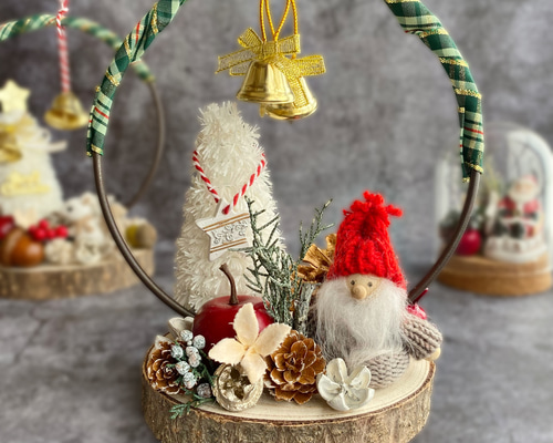 完売❤️聖夜の森の中木の実達溢れるXmasリース⭐️ハンドメイド　インテリア玄関 楽天市場】クリスマスリース リース 玄関 天然素材 直径25cm