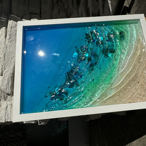 【レジンアート】波紋アート／さざなみクリスタル／B4パネル／オーシャンアート さざなみクリスタルパネル その他アート WALEA 通販 18494128｜Creema