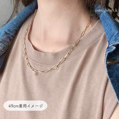 在庫限り！アレンジ自在☆サージカルステンレス×クリスタル オーバル