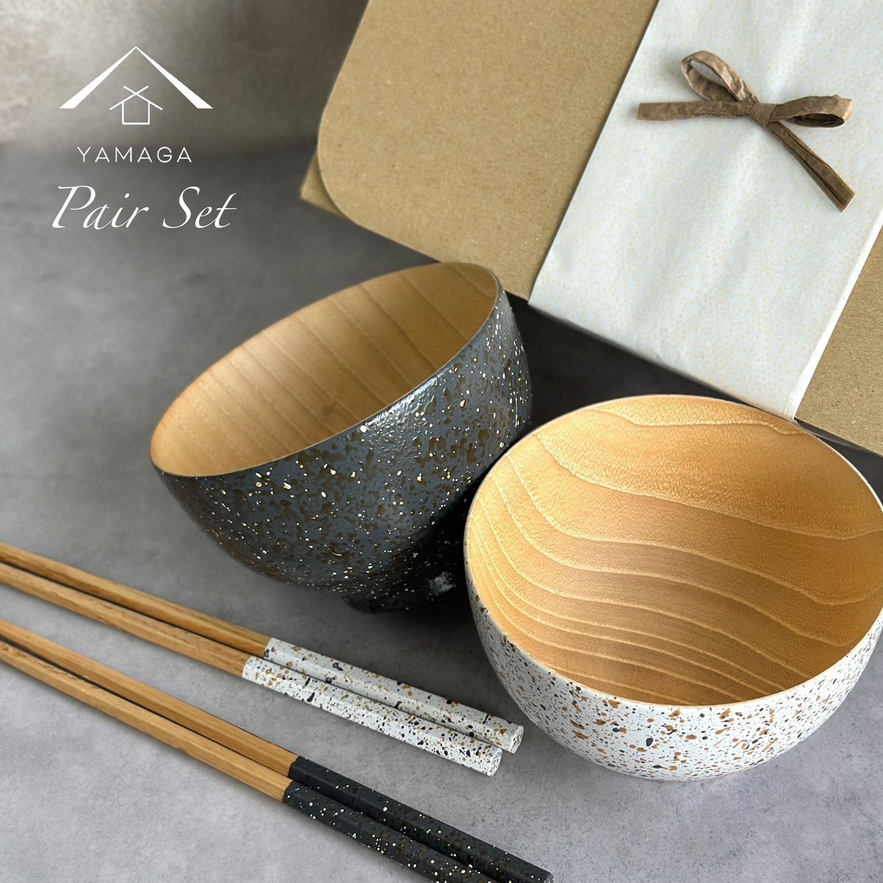 【和歌山県/紀州塗り】 旅先の色2025 お椀 汁椀 ペア 美空 ペア 2個セット 箸付き ブラック ホワイト 紀州漆器