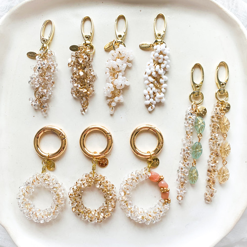 パール×スワロフスキー×チェコビーズのチャーム パール×スワロフスキー×チェコビーズのチャーム SWAROVSKI