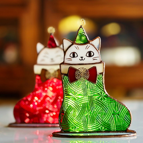 猫ステンドグラス　作家物日本製 猫ステンドグラス 作家物日本製 - メルカリ