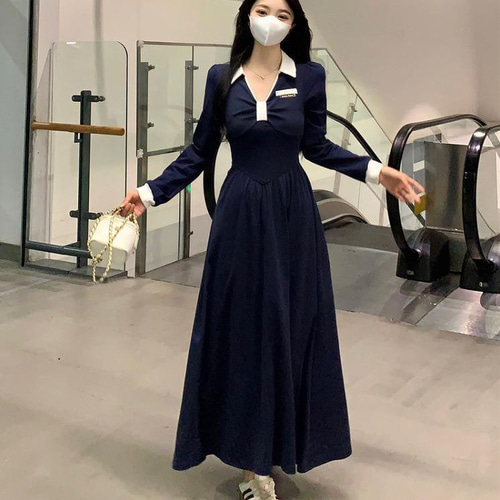 【大きいサイズ】 レディース ロング　ワンピース　春 秋冬 新品 長袖 大きいサイズ】 レディース ロング ワンピース 春 秋冬 新品