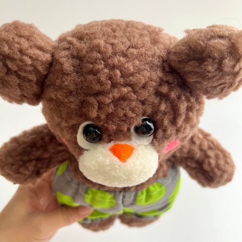 エクレアちゃん ハンドメイド ぬいぐるみ くまのぬいぐるみ（エクレア） ぬいぐるみ Sari堂 通販 18494452