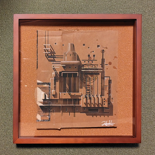 ダンボールアートシリーズ「忘れられた鉄の巨人」＃原画 ＃アート