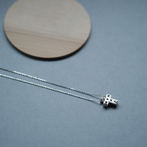 ガーネット クロス メンズ ネックレス シルバー925 ネックレス